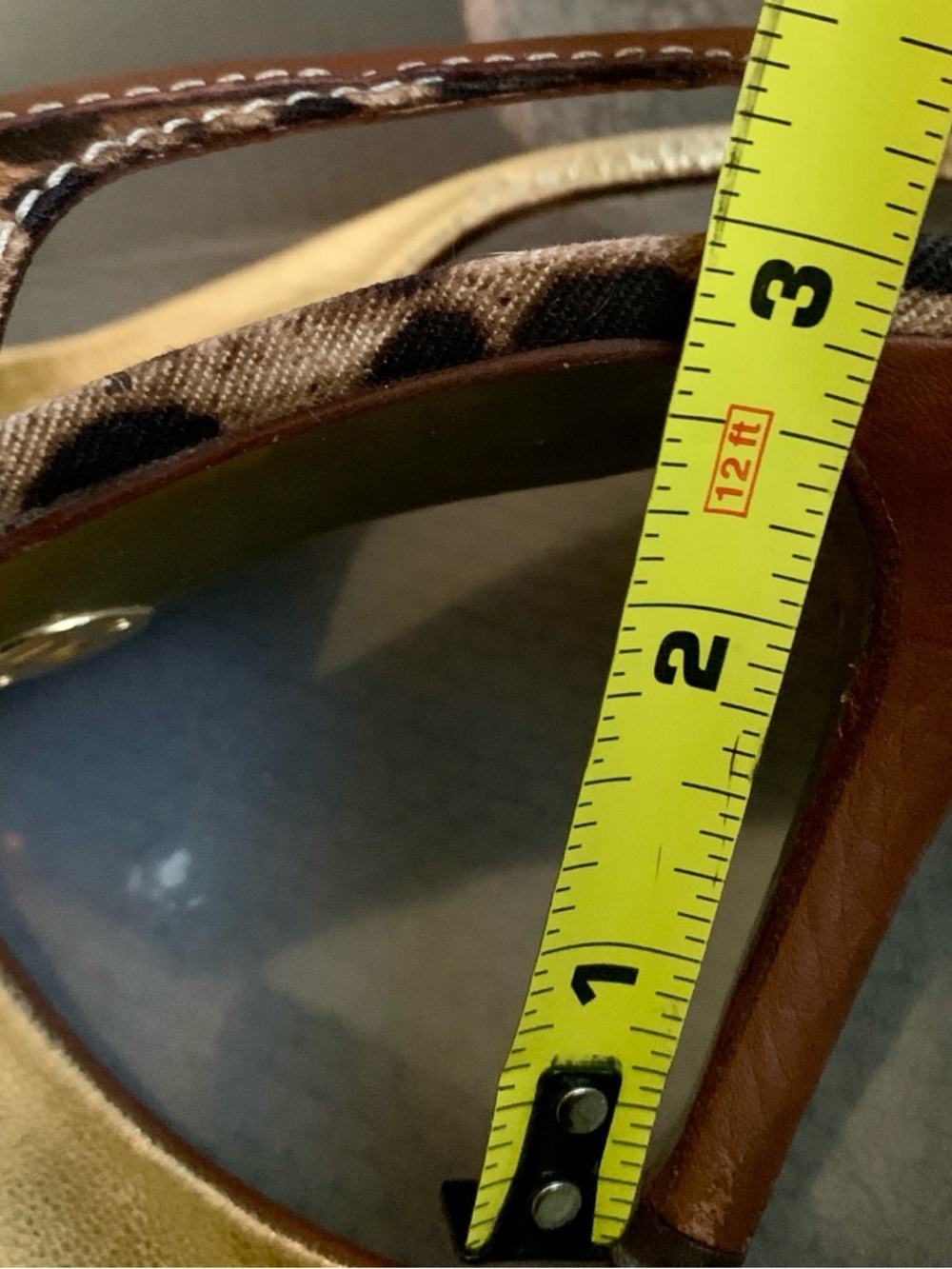 Dolce & Gabbana Leopard Print Pointed Slingback Heels - Brown/Gold - Picture 8 of 8